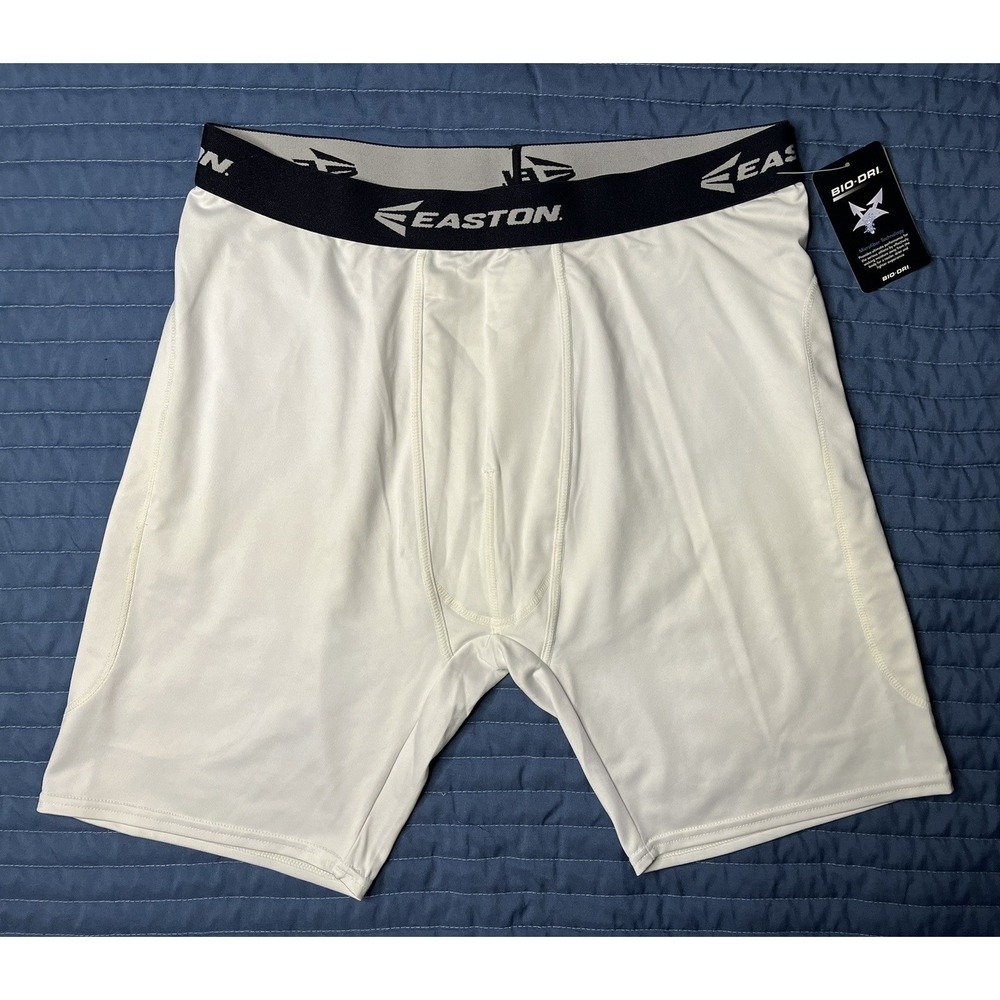 NWT Easton Bio Dri Adult Sliding Short Men's XXL White Baseball Softball